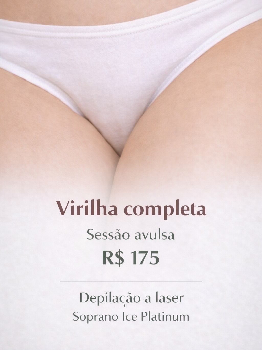 Região da virilha, coberta por roupa íntima